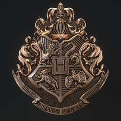 hogwartscrest_oct_0004.png STL file Hogwarts Crest・Model to download and 3D print