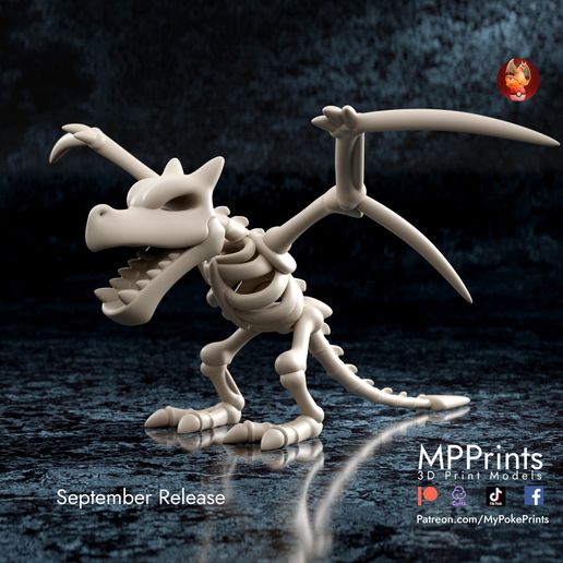 Aerodactyl Skeleton - presupported and FDM - 3D model önizlemesi