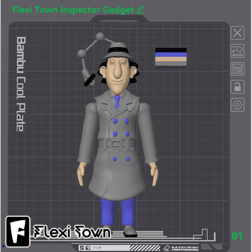 Flexi-Inspector-Gadget.png Flexi Inspector Gadget, figurine articulée, 3mf inclus