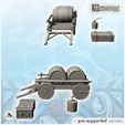 2.jpg Medieval equipment set with cart, crate and axe (1) - Medieval Gothic Feudal Old Archaic Saga 28mm 15mm