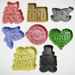 push-diseño.png STL file Father's Day Set x8・3D printable model to download, escuderolu