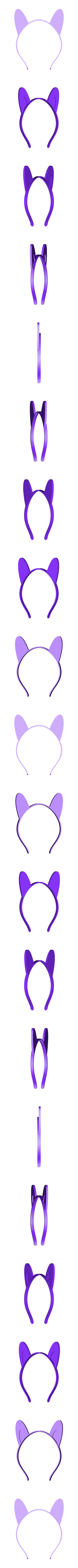 ears-long.stl Fita para a cabeça com orelhas de animais, personalizável