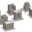 B1TO7-01.JPG Miniature modern buildings 3d print models