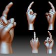 5.jpg Middle finger fuck you flip off bird hand gesture 3D printable model