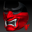 OM2.png Red Hood Oni Mask / Red Mempo Mask