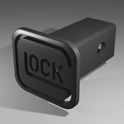 Glock.png STL file Glock Trailer Hitch Cover・3D print design to download