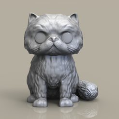gato-exotico.472.png Fichier STL FUNKO POP CHAT (EXOTIQUE À POIL COURT)・Plan à imprimer en 3D à télécharger