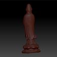 009guanyin3.jpg Free STL file Guanyin bodhisattva Kwan-yin sculpture for cnc or 3d printer・3D printer design to download