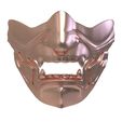 MaskMempo.632.jpg 3D Sculpted Half Face Samurai Mempo Mask