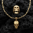 real.png Skull Chain Pendant Ring v2 Collection 3D print models