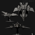 Tech_Elves_Bomber_01_02.png Tech Elves - Jet Fighters and Bombers - 28mm scale