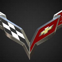1.jpg Free STL file corvette logo・Design to download and 3D print