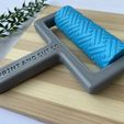 IMG_3268.jpg Cross Line Polymer Clay Texture Roller - Criss Cross Seamless Pattern STL for Clay Earrings & Jewelry Making