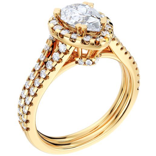 Pear Shape Diamond Engagement Ring -CRL001Pear Shape Diamond Engagement Ring -CRL001 3D model