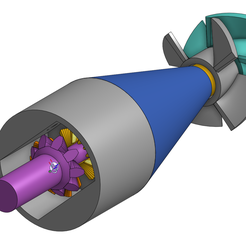 STL file Contra Rotating Propeller Gearbox For Toy Torpedo・Model to ...