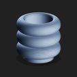 1-05.jpg Modern Ribbed Succulent Planter - 3D Printable Table Pot