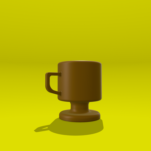 Cup with handle 3D model