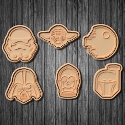 unnamed2.jpg file Star wars cookie cutter set of 6・3D printer model to download, roxengames