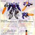 Flyer-web.png Part 1: Forearm gap fillers. Fall of the bad comedian Upgrade kit.  For Titan returns Galvatron.