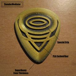 Mediator SuperHeavy Legende.jpg Fichier STL Mediator Guitare Super Heavy・Modèle à télécharger et à imprimer en 3D
