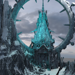 snow-mountaibn.325.png OBJ file Colossal Rings Kit bash 2・Model to download and 3D print, aramar