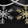 RENDER1.jpg Snowflake Pendant Christmas tree 3D print model
