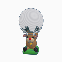 Epic-Elzing-Lappi-1.png Free STL file reindeer christmas lithophany ball holder・3D printable model to download