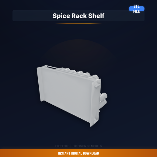Narrow Spice Rack Shelf Insert, Rv Cabinet Organizer, - 3D Printable STL File