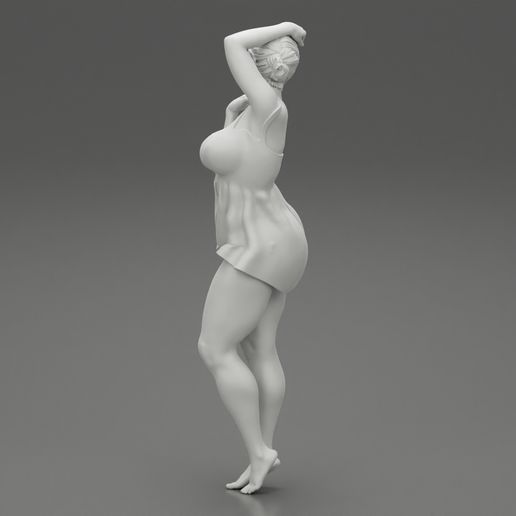 Girl-10.jpg Fichier 3D Femme sexy en chemise de nuit posant Modèle d'impression 3D・Objet pour imprimante 3D à télécharger, 3DGeshaft