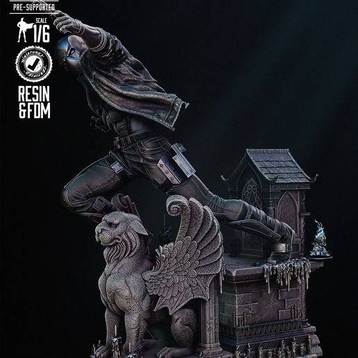 🗿 B3DSERK RED HOOD SCULPTURE READY FOR PRINTING・ 3D File for 3D