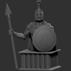6.jpg Archivo 3D Escultura de un guerrero espartano en 3D・Objeto imprimible en 3D para descargar, ozinhow