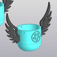 2.jpg Set 3 Hanging Planters Angel wings with or without pentagram