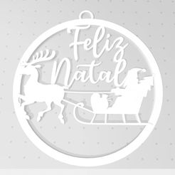 feliz-natal-pai-natal.jpg STL file feliz natal bola・3D printing template to download