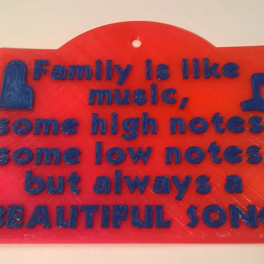 Family Like Music SIgn - 3D model önizlemesi