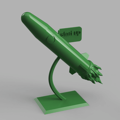 statue.png Free STL file statue/rocket trophy for startup・3D printable model to download, blandiant