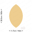 almond~8in-cm-inch-cookie.png Almond Cookie Cutter 8in / 20.3cm