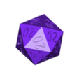 the mighty d20.stl Crit dice (The mighty nat 20 dice)