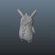 Back.png STL file Pikachu with fur・3D printable model to download