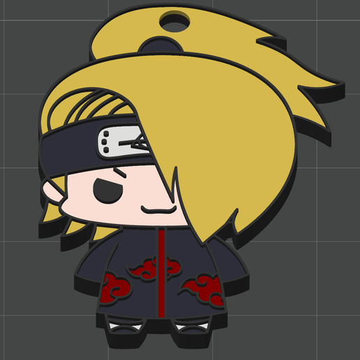 🗝️ Deidara keychain・ STL File for 3D printing・Cults