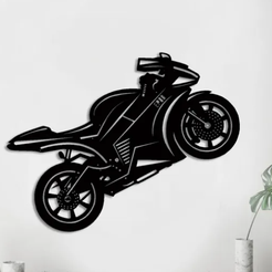 Screenshot_11.png STL file 2d wall painting motorcycle・3D printable model to download