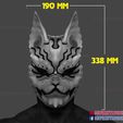 Kitsune_Japanese_Fox_Mask_3dprint_011.jpg Japanese Kitsune Tailed Demon Fox Cosplay Mask 3D Print File