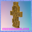 3-3.png Cross Crucifixion 3D STL Models, Wall decor, STL file For CNC Router Engraver, Carving Machine, Relief, Artcam, Aspire