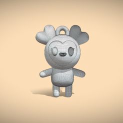 davely1.jpg OBJ file twice lovely Davely keychain・3D print model to download