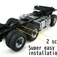 2 screws Super easy installation Tamiya Truck - Dumptruck Fenders