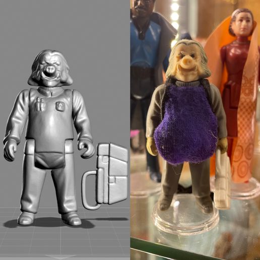 ⭐ VINTAGE STAR WARS KENNER UGNAUGHT ACTION FIGURE・ STL File for