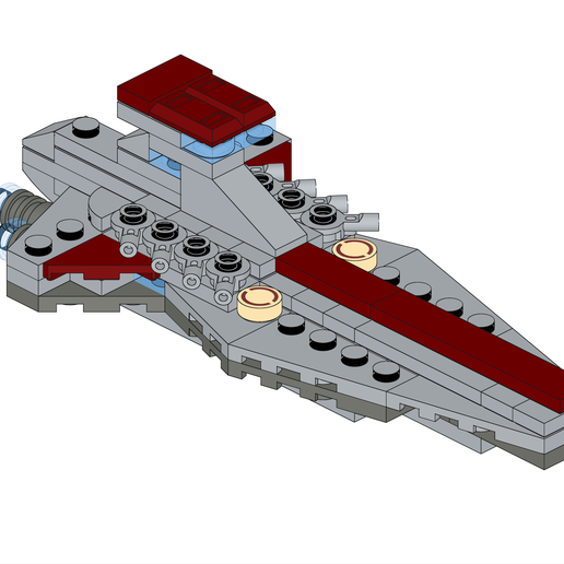21_4x.png Brick Republic Venator (5 fois plus grand que les pièces LEGO originales)