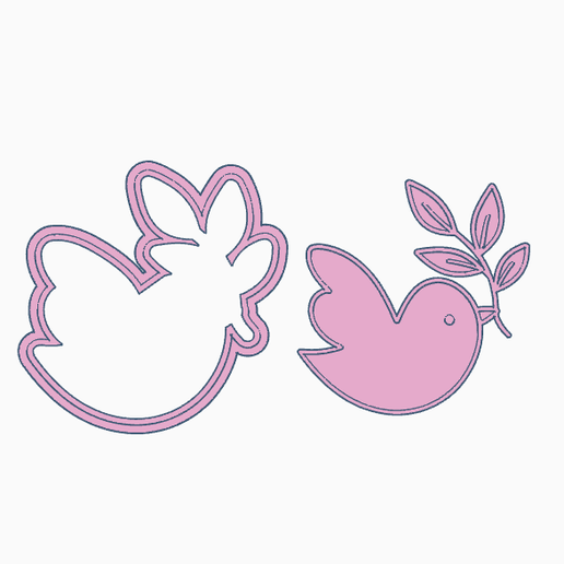 Dove cookie cutter for communion cookies