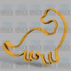 dino6.jpg Fichier STL Dinosaure - Coupe-biscuits de dinosaure・Objet pour imprimante 3D à télécharger