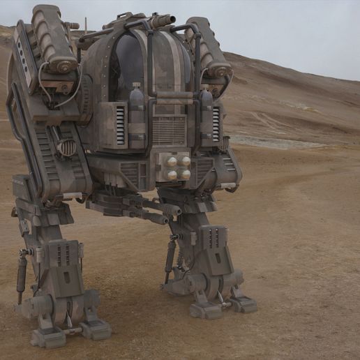 giuliano-grassi-armedwalkerfrontkk.jpg -Datei Mech-Roboter-Walker Elephas (von Metal Gear inspiriert) kostenlos herunterladen • Vorlage für 3D-Drucker, Gudrik