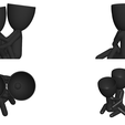 200_Enamorados_Negro_2.png Бесплатный STL файл SET DE 8 MACETAS ENAMORADOS ROBERT PLANTS - SET VASE 8 FLOWERPOT ROBERT IN LOVE・Идея 3D-печати для скачивания